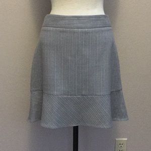 Cute stretch wool gray pinstripe mini skirt